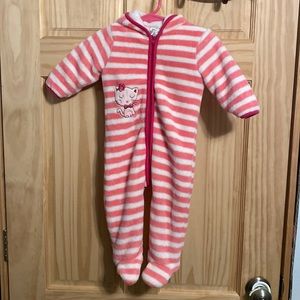 Striped fleece bunting